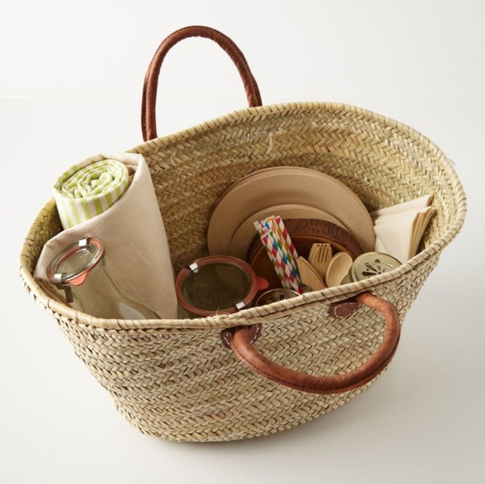 RARE, VINTAGE, Beach/ Market/ Picnic Bag! WOVEN BAGS ARE THE PICTURE OF SUMMER! - Picture 2 of 13